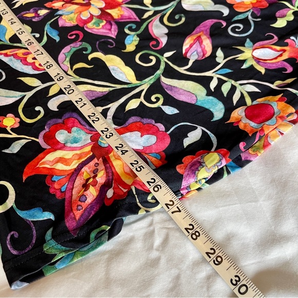 NWT Ladies Spring Print Jersey Long Sleeve Floral Print  Top Size XL - Picture 7 of 9